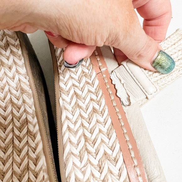 Chinese Laundry Cream Woven Platform Espadrille Slides Size 6.5 - Picture 5 of 10